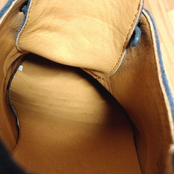 Polo Ralph Lauren "Johnsly' Blue Suede Brogue Wingtip Oxfords, Size 9.5 D - Picture 10 of 10